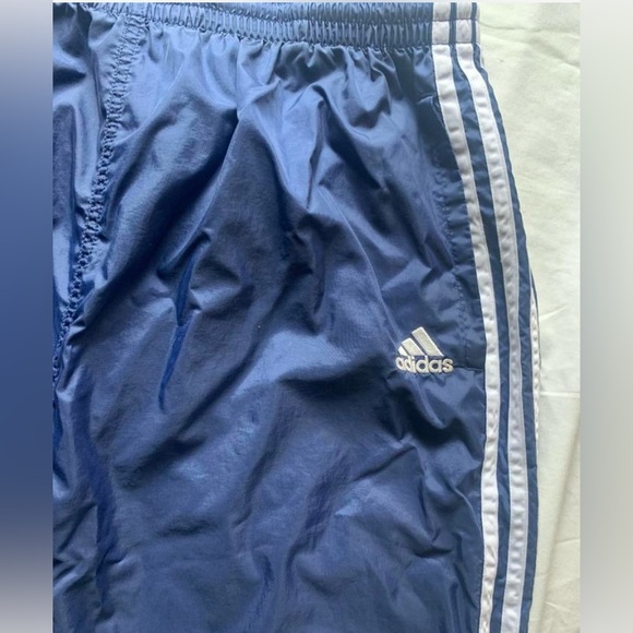 Adidas three stripes windbreaker skater pants size XL men blue - Picture 3 of 6